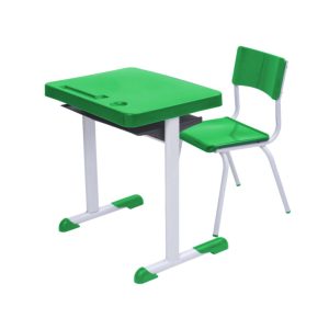 Kit Escolar Individual VERDE Mesa e Cadeira INFANTIL 03 a 06 Anos COR VERDE - 41088