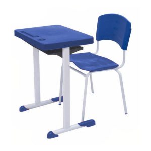 Kit Escolar Individual AZUL – (Mesa e Cadeira) – ADULTO – COR AZUL - 40081