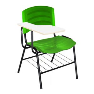 Cadeira Universitária Plástica com Prancheta MDF - COR VERDE 34018