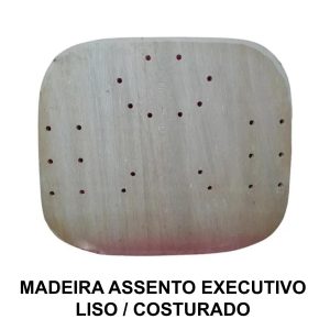 Madeira do ASSENTO Anatômico EXECUTIVA LISA / COSTURADA - TRÊS ESTADOS - 97003