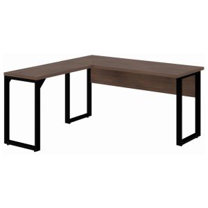 Mesa em L (1,50x0,60m + Mesa Auxiliar) - S/ Gavetas MARSALA/PRETO - 25476