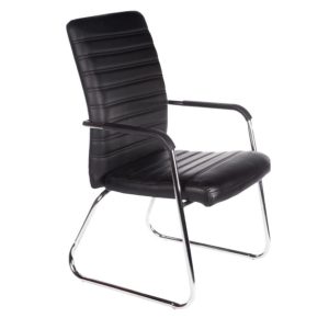 Poltrona para Escritório Interlocutor ATREUS Estofada - Cor Preto - PMD - 32882