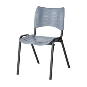 Cadeira Fixa 04 Pés Plástica (Polipropileno) - Cor Cinza - MRPLAST - 31336