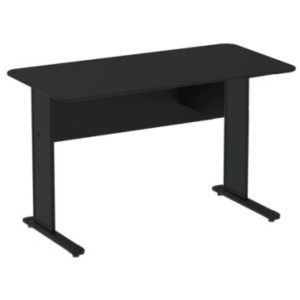 Mesa Escritório 1,50x0,60m 15MM - S/GAVETAS - PRETO / PRETO - JOB - 23333
