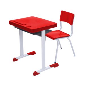 Kit Escolar Individual – (Mesa e Cadeira) – JUVENIL 06 a 09 Anos COR VERMELHO - 41082